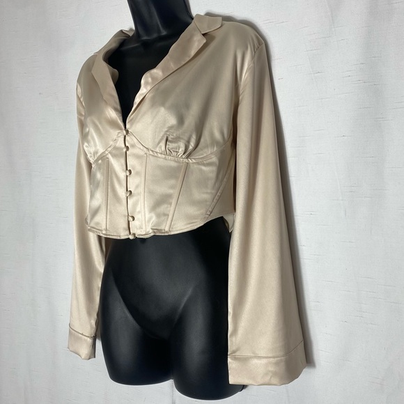 Zara Corset Style Shirt Size XL - Picture 4 of 13